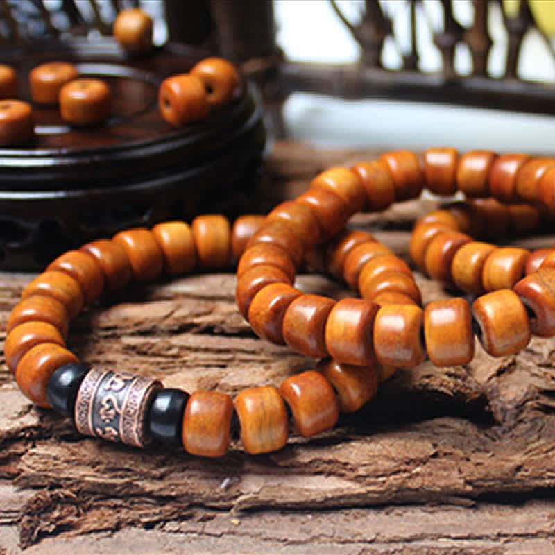 Buddha Stones Tibetan Bone Beads Om Mani Padme Hum Strength Bracelet