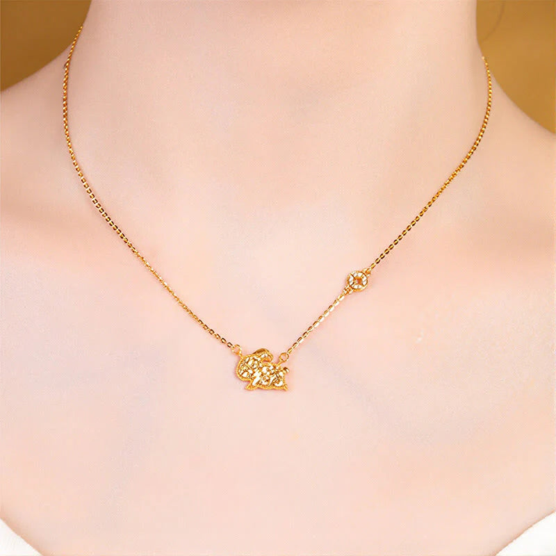 Buddha Stones Year Of The Horse Chinese Zodiac 925 Sterling Silver Coin Design Blessing Chain Necklace Pendants