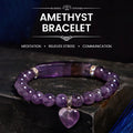Buddha Stones Natural Quartz Love Heart Healing Beads Bracelet