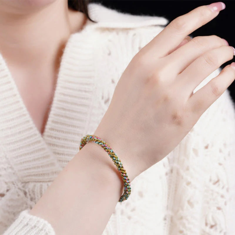 Buddha Stones Colorful Rope Luck Handcrafted Braided Child Adult Bracelet