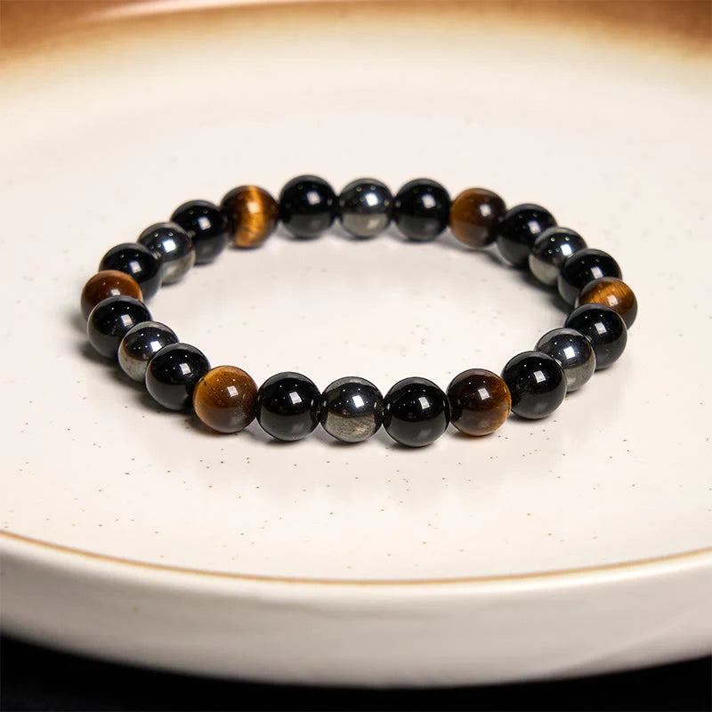 Buddha Stones Sending You Power and Protection Tiger's Eye Bracelet Includes Gift Message Card
