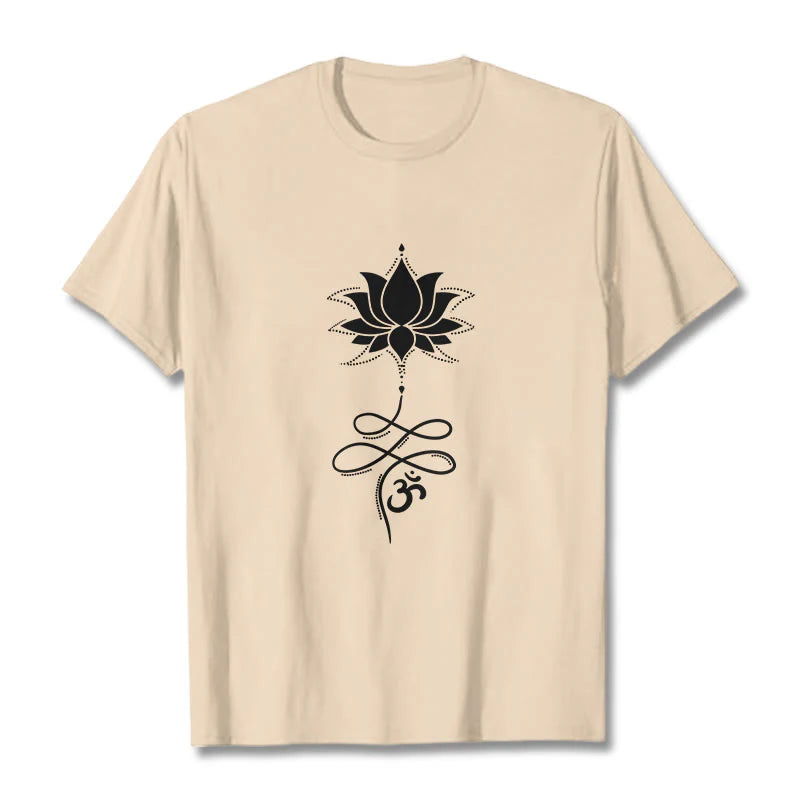 Buddha Stones Lotus OM Sanskrit Tee T-shirt