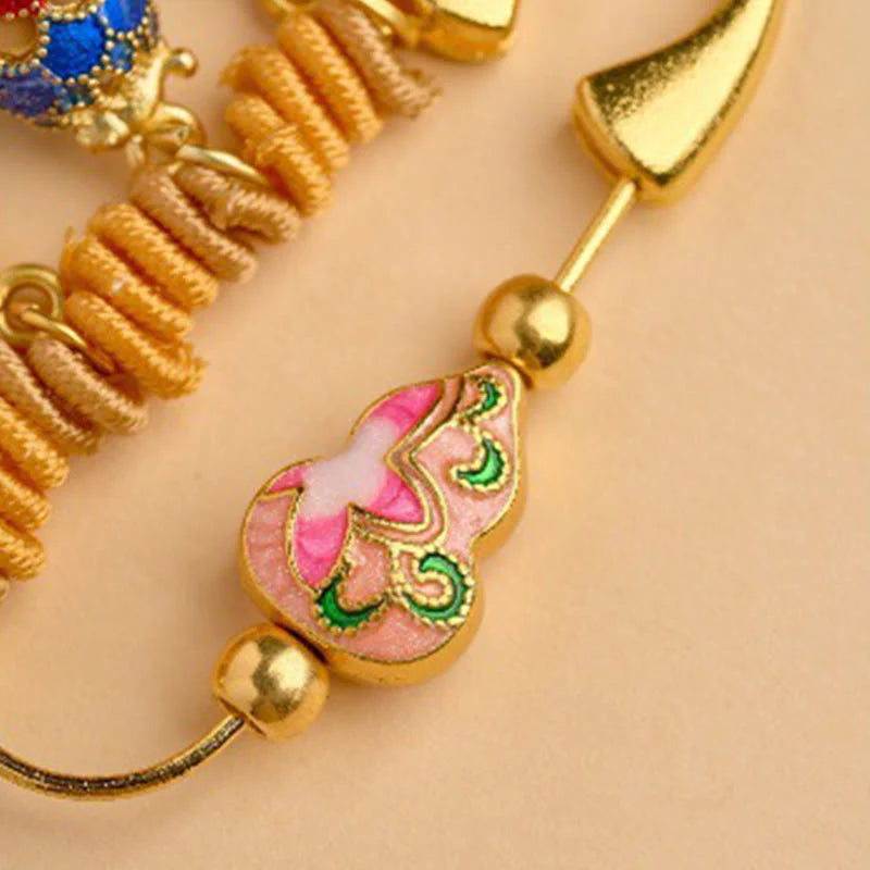 Buddha Stones Year Of The Horse Fu Character Lotus Attract Fortune Ruyi Handle Peace Buckle Luck Brooch