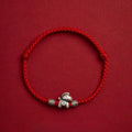 Buddha Stones Year of the Horse 999 Sterling Silver String Braided Protection Bracelet