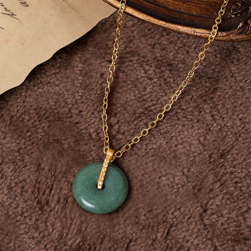 Buddha Stones FOR DEAREST MOTHER Peace Buckle Jade 925 Sterling Silver Luck Necklace Pendants Includes Gift Message Card