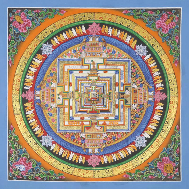 Buddha Stones Tibetan Thangka Painting Blessing Handmade Decoration