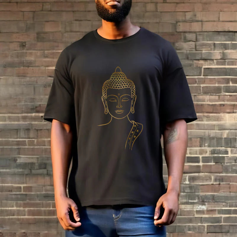 Buddha Stones Golden Buddha In Deep Meditation Tee T-shirt