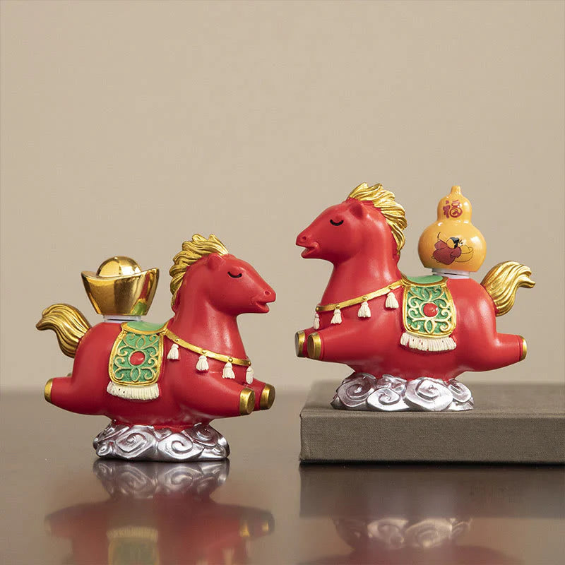 Buddha Stones Chinese Zodiac Year Of The Horse Fu Character Prosperity Home Decoration