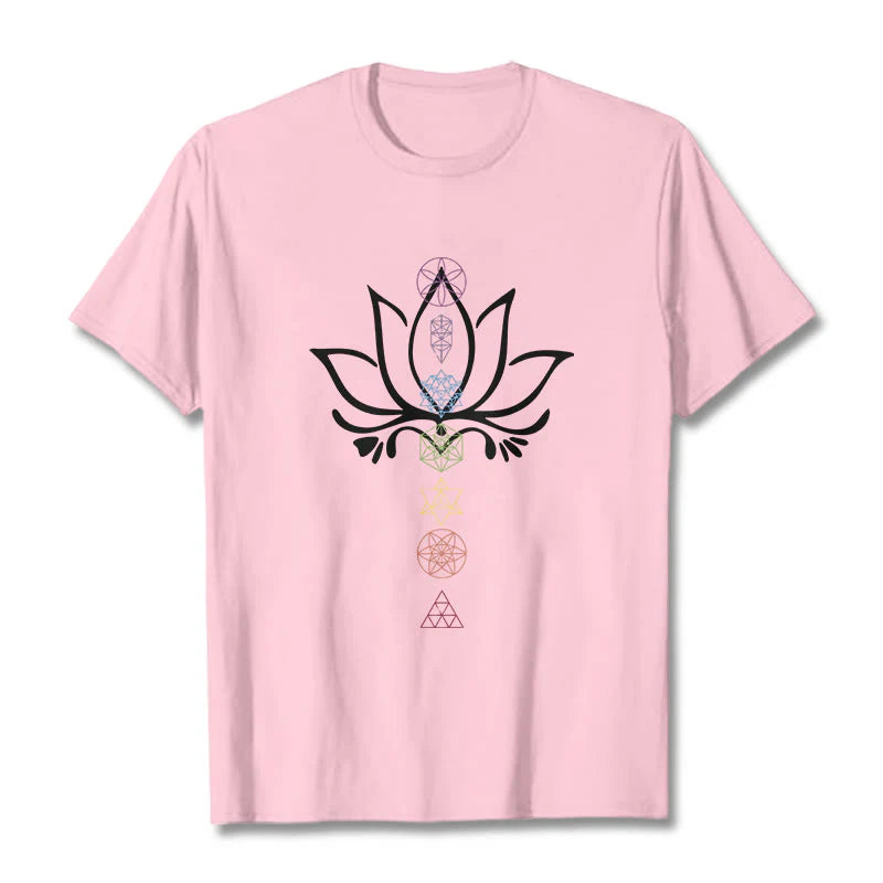 Buddha Stones Lotus Sacred Geometry Tee T-shirt