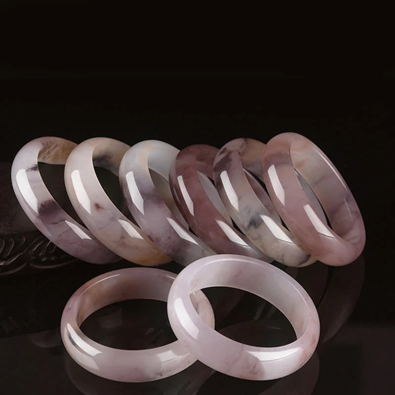Buddha Stones Purple Jade Happiness Protection Bracelet Bangle