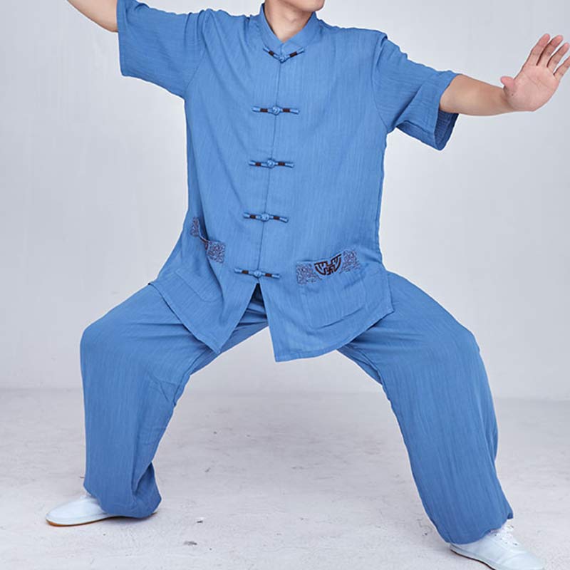 Buddha Stones Meditation Zen Prayer Spiritual Tai Chi Qigong Practice Unisex Embroidery Clothing Set (Extra 30% Off | USE CODE: FS30)