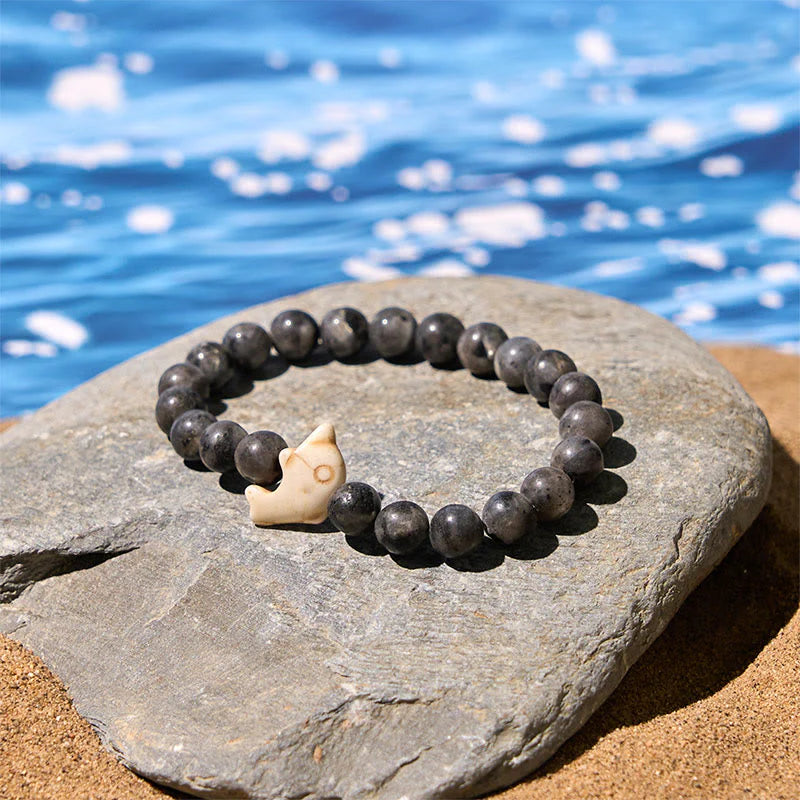 Buddha Stones Natural Various Stones Dolphin Spiritual Balance Bracelet