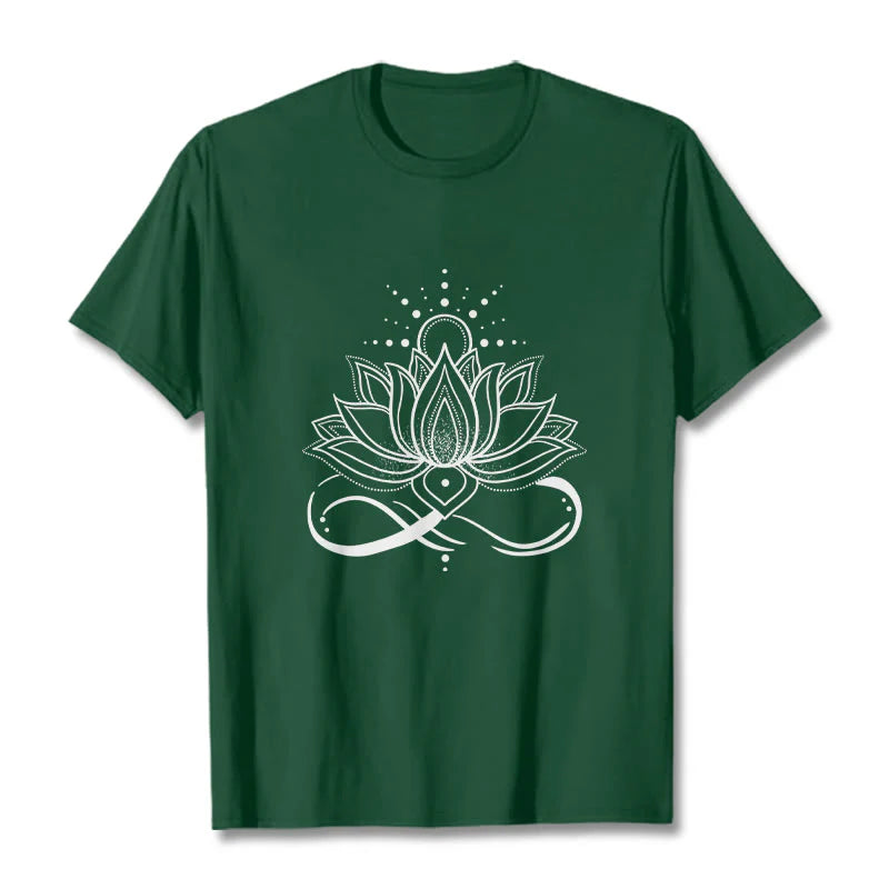 Buddha Stones Lotus Flower Sun Design Tee T-shirt