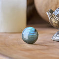 Buddha Stones Natural Round Labradorite Healing Figurine Decoration