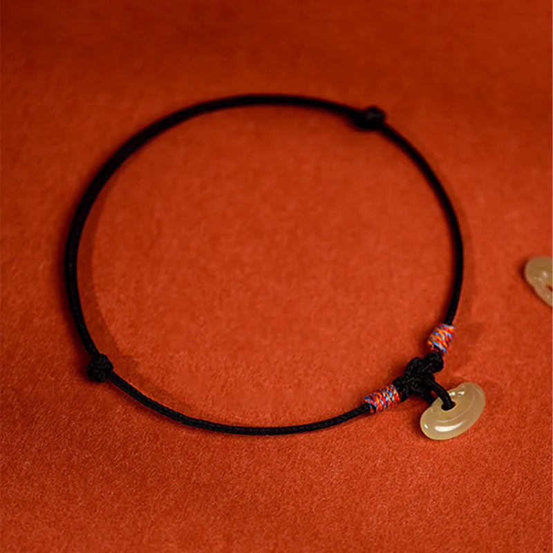 Buddha Stones Red String Plaited Jade Protection Adjustable Cats Dogs Pet Collar
