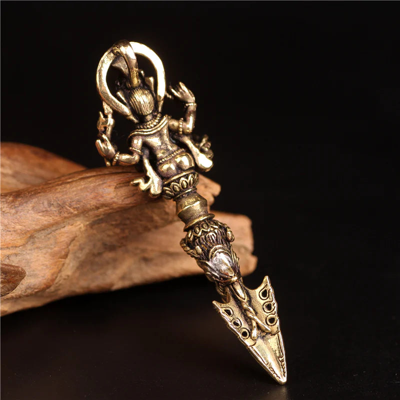 Buddha Stones Tibetan Ganesh Ganpati Elephant God of Wealth Dorje Vajra Spiritual Power Necklace Pendant