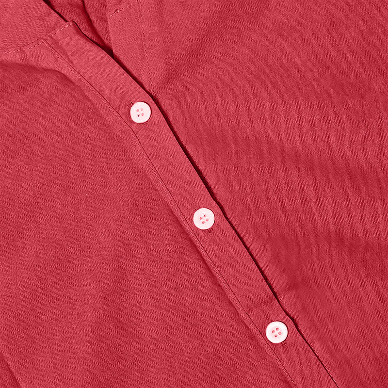 Buddha Stones Casual Plain Button Notched Collar Women's Short Sleeve Shirt