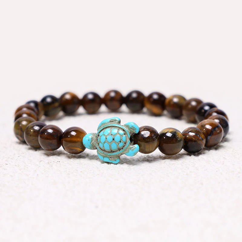 Buddha Stones Natural Stone Sea Turtle Turquoise Blessing Bracelet