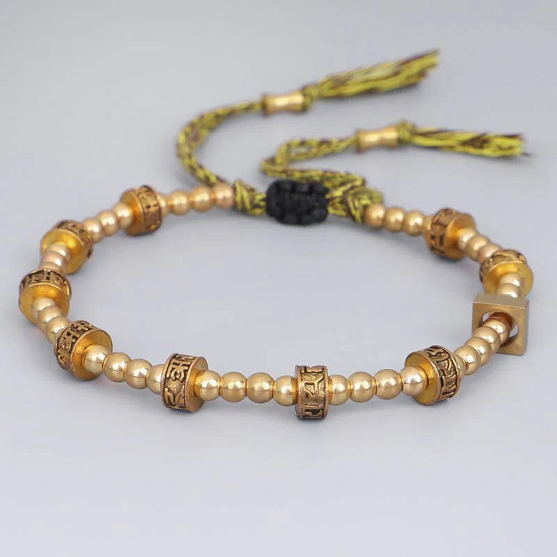 Buddha Stones Tibetan Curse Six True Words Wealth Bracelet