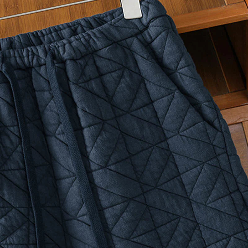 Buddha Stones Women's Fall Solid Color Drawstring Thermal Wide Leg Pants With Pockets