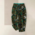 Buddha Stones Flowersl Vine Elastic Waist Drawstring Women's Cotton Pants With Pockets