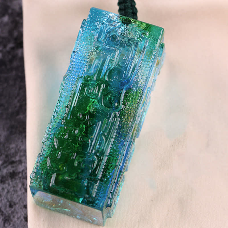 Buddha Stones Feng Shui Handmade Liuli Crystal Art Piece Home Office Decoration