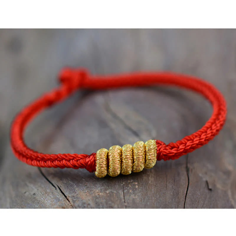 Buddha Stones Handmade Simple Design Chinese Knotting Luck Strength Braid String Bracelet (Extra 35% Off | USE CODE: FS35)