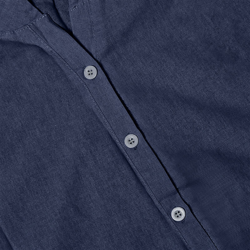 Buddha Stones Casual Plain Button Notched Collar Women's Short Sleeve Shirt