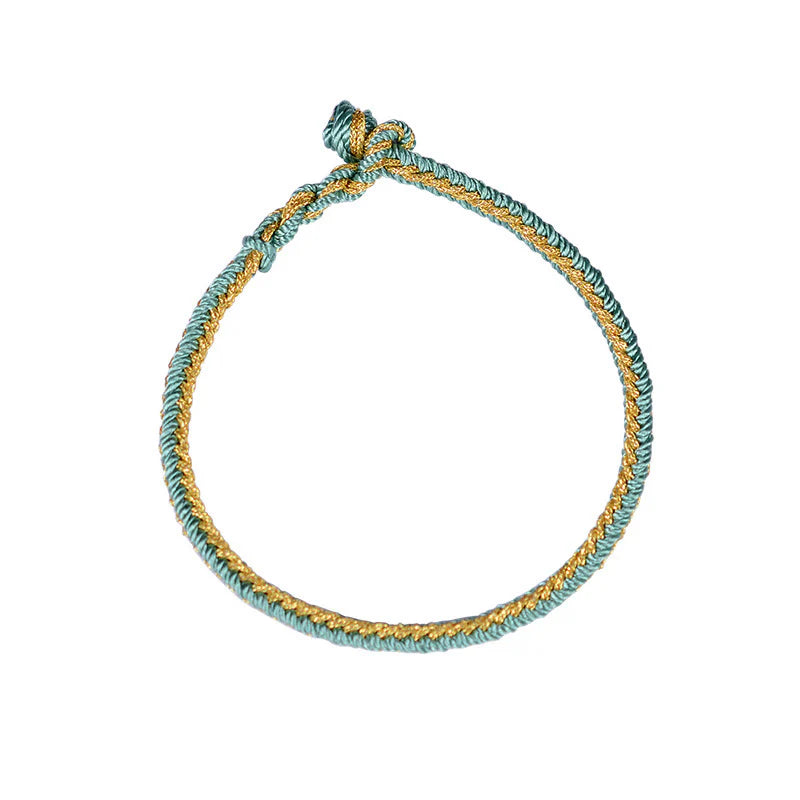 Buddha Stones Two-Color Rope Handcrafted Eight Thread Peace Knot Bracelet (Extra 30% Off | USE CODE: FS30)
