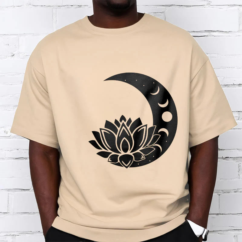 Buddha Stones Crescent Moon Lotus Flower Sun Tee T-shirt