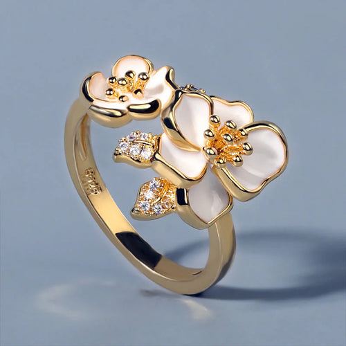 Buddha Stones Daisy Copper Luck Balance Ring