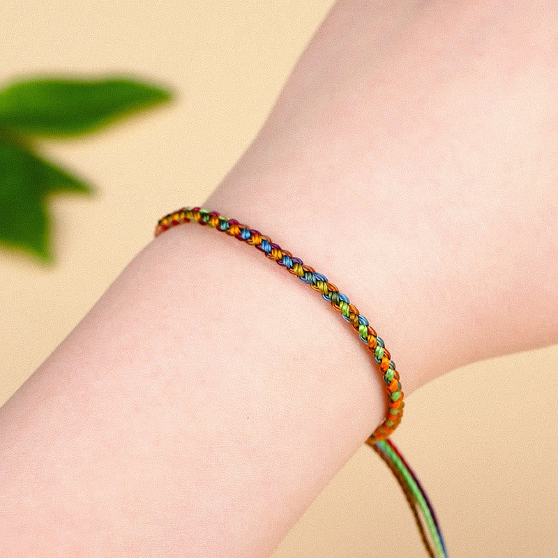 Buddha Stones May all your wishes come true Lucky Multicolored Bracelet