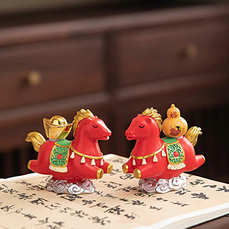 Buddha Stones Chinese Zodiac Year Of The Horse Fu Character Prosperity Home Decoration