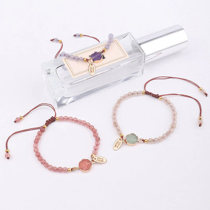 Buddha Stones Natural Crystal Charm Lucky Healing Bracelet