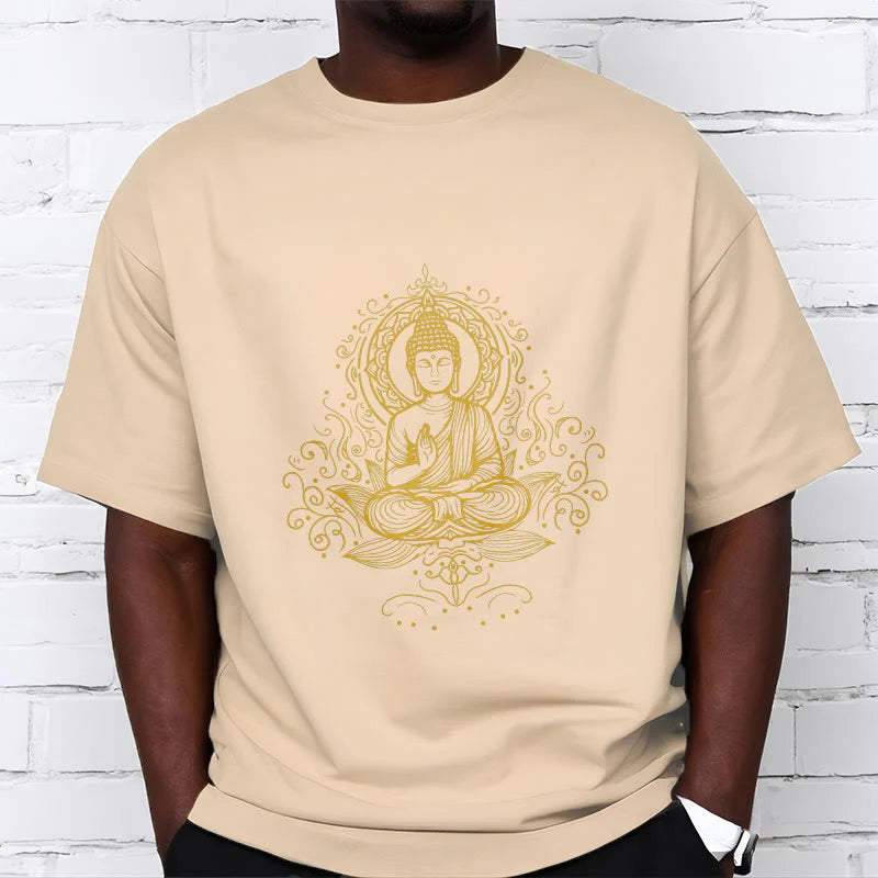 Buddha Stones Lotus Flower Vines Meditation Buddha Tee T-shirt