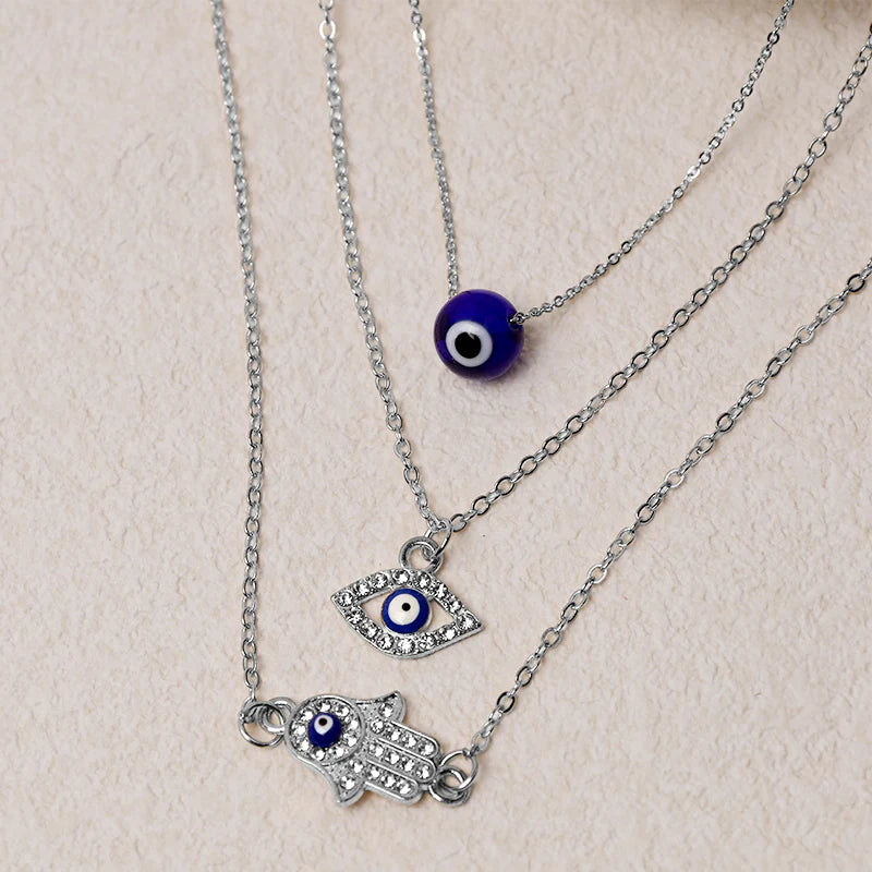 Buddha Stones Evil Eye Hamsa Symbol Blessing Luck Chain Necklace Pendant (Extra 35% Off | USE CODE: FS35)