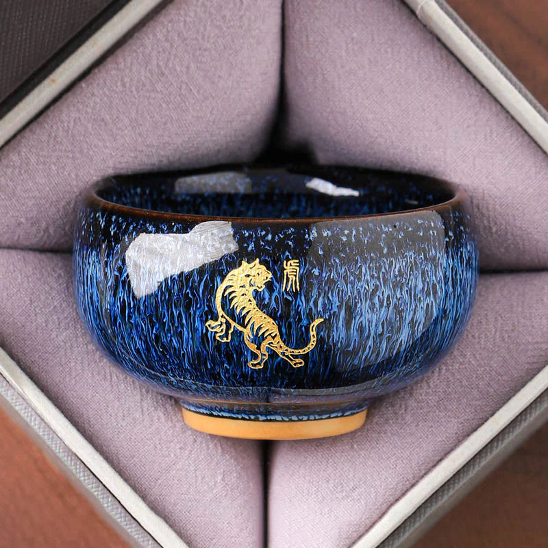 Buddha Stones Chinese Zodiac Year Of The Horse Ceramic Teacup Kung Fu Tea Cup 135ml
