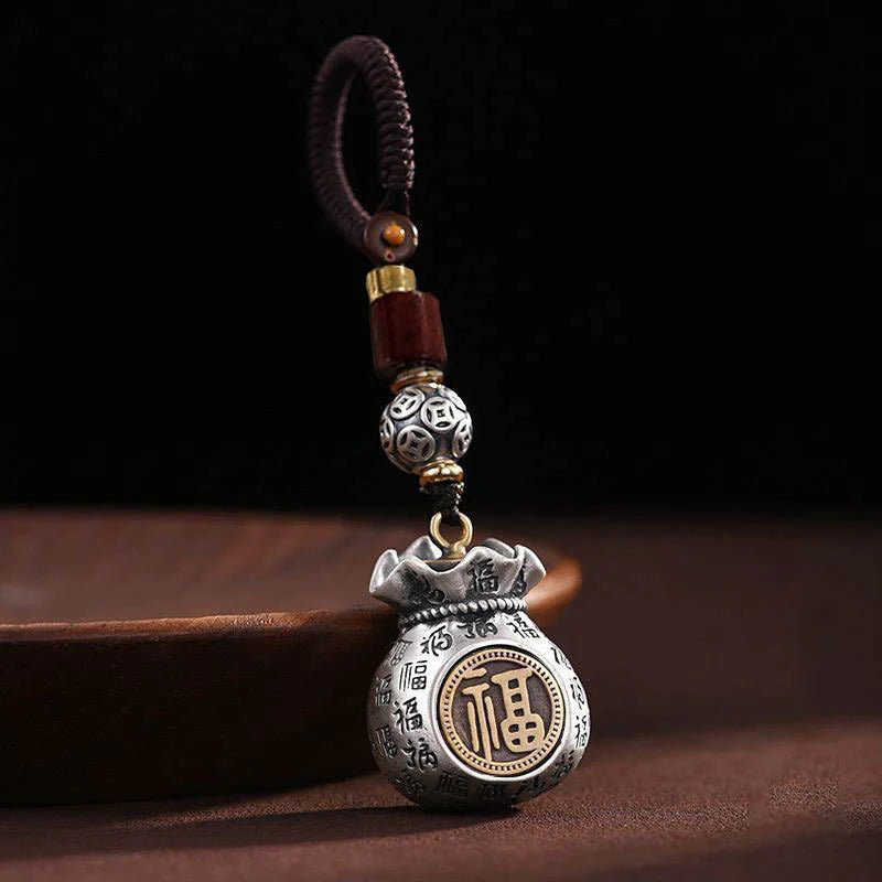 FREE Today: Luck Fu Character Money Bag Making Money Every Day Fortune Key Chain