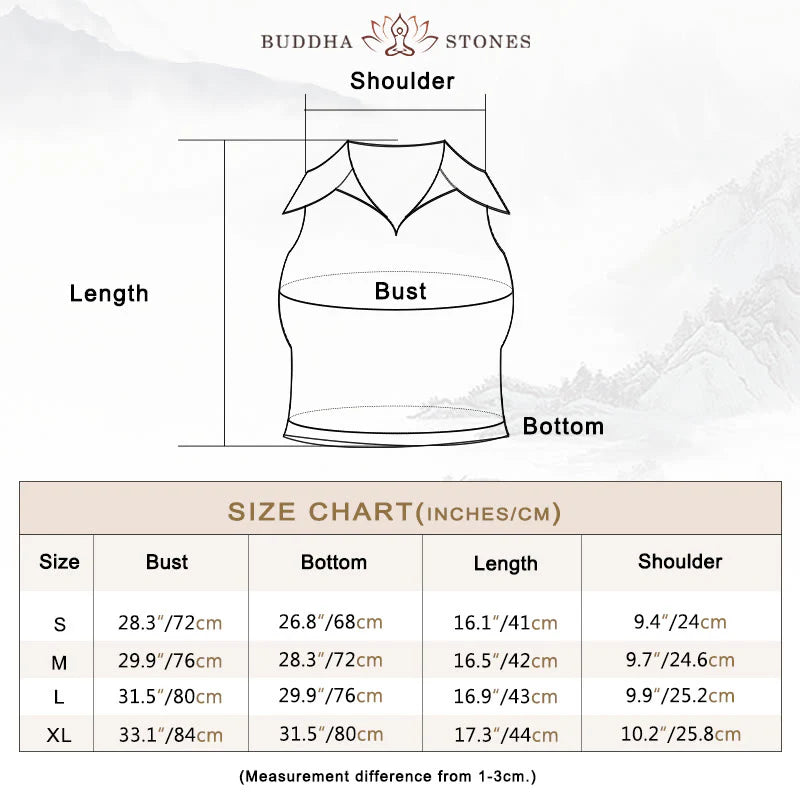 Buddha Stones Polo Collar Crop Tank Top Tennis Skirts Pleated Shorts With Pocket Sports Yoga Outfits