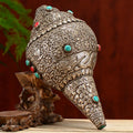 Buddha Stones Tibetan Handmade Natural Shankha Engraved Eight Auspicious Symbols Conch Shell Lucky Home Decoration