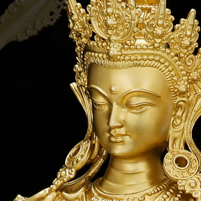 Buddha Stones Shakyamuni Amitabha Medicine Buddha Figurine Serenity Copper Statue Home Decoration