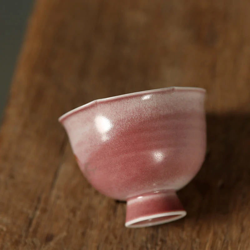 Buddha Stones Hand-painted Rabbit Orchid Flower Begonia Ceramic Teacup Kung Fu Tea Cup 75ml