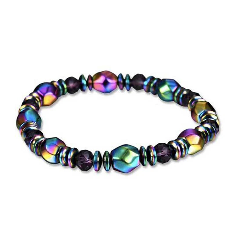 Buddha Stones Rainbow Hematite Wellness Bracelet