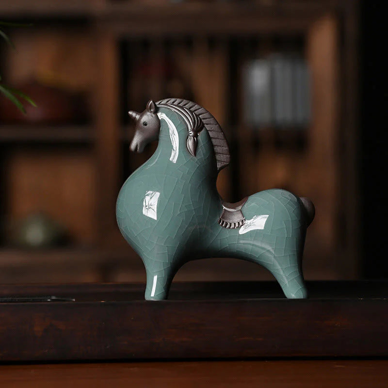 Buddha Stones Year Of The Horse Ceramics Freedom Desktop Home Decoration