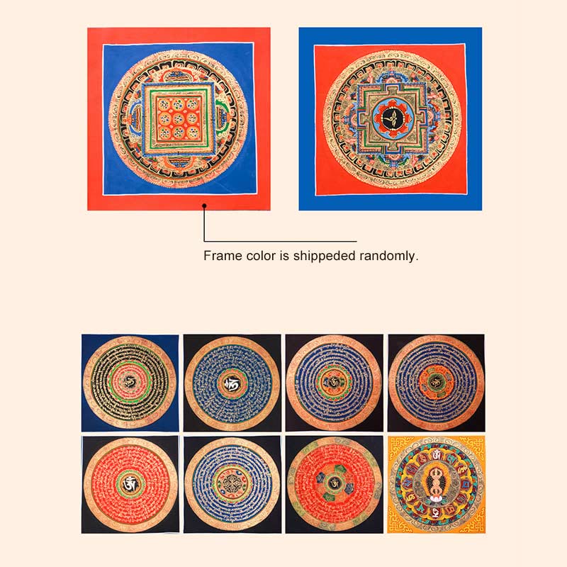 Buddha Stones Tibetan Handmade Thangka Painting Blessing Thangka Blind Box Random Color Pattern