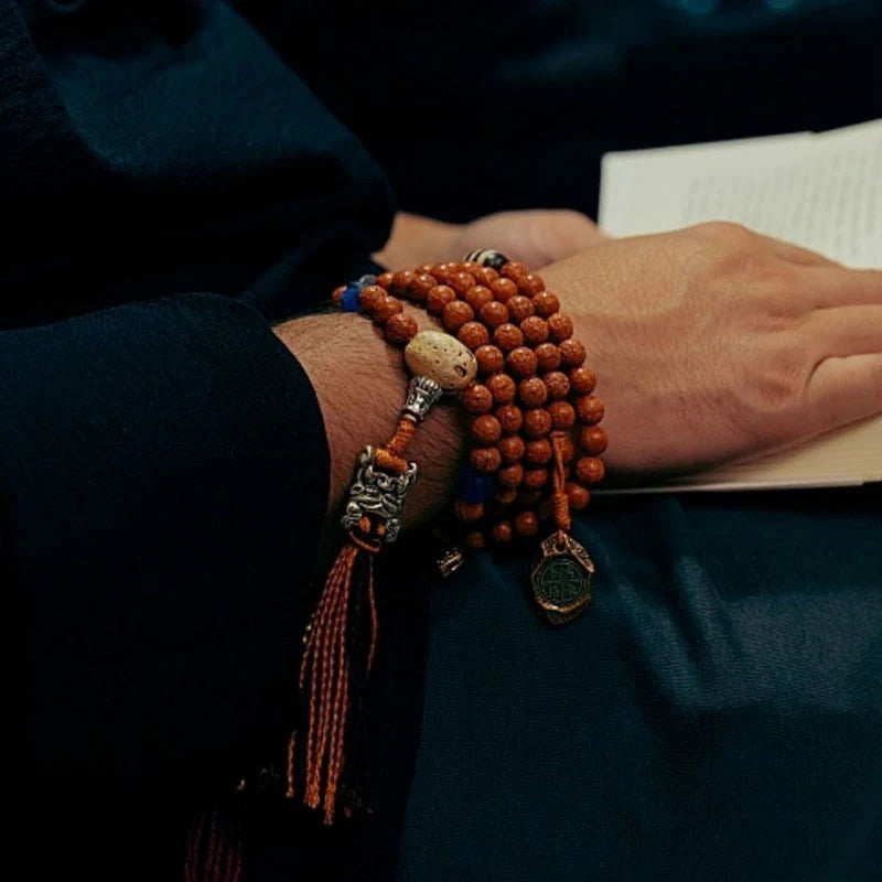 Buddha Stones Tibet Bodhi Seed 108 Mala Beads Wisdom Peace Bracelet Necklace