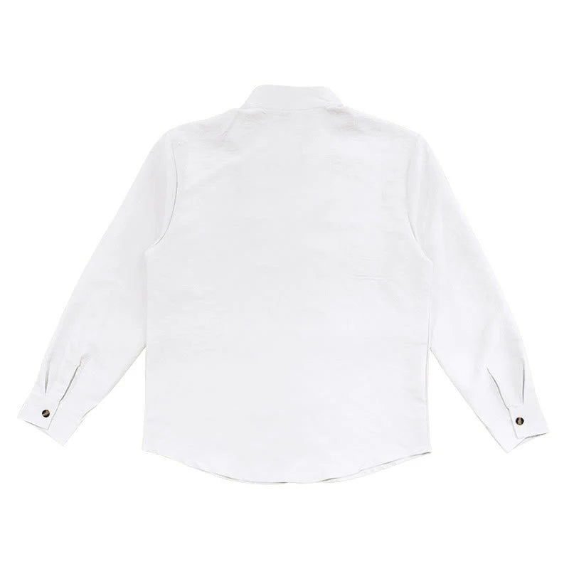 Buddha Stones Solid Color Buttons Fall Long Sleeve Men's Shirt