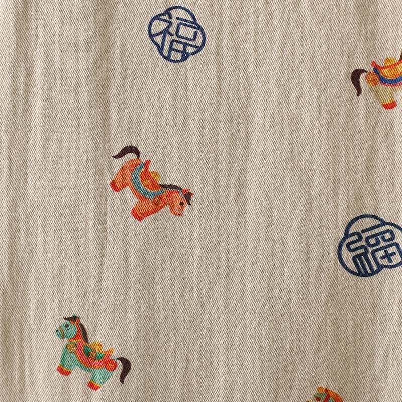 Buddha Stones Horse Fu Character Pattern Frog-Button Design Women's Long Sleeve Thickened Jacket
