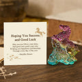 Buddha Stones Hoping You Success and Good Luck Year Of The Horse Ingot Get Rich Fast Mini Liuli Crystal Decoration Includes Gift Message Card