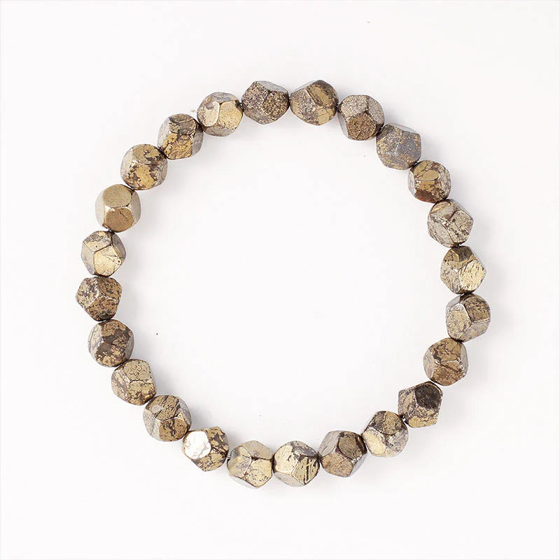 Buddha Stones Irregular Beads Pyrite Protection Confidence Bracelet
